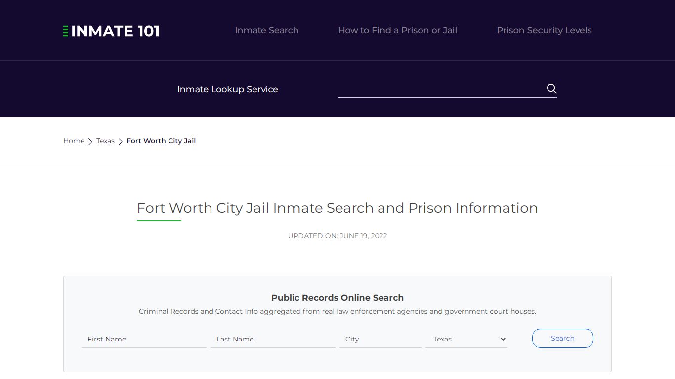 Fort Worth City Jail Inmate Search, Visitation, Phone no ...