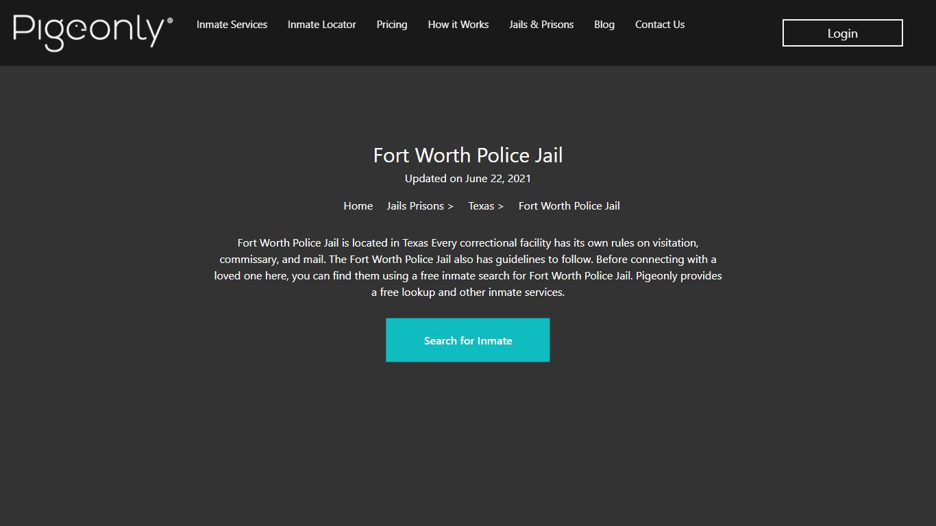 Fort Worth Police Jail Inmate Search | Texas